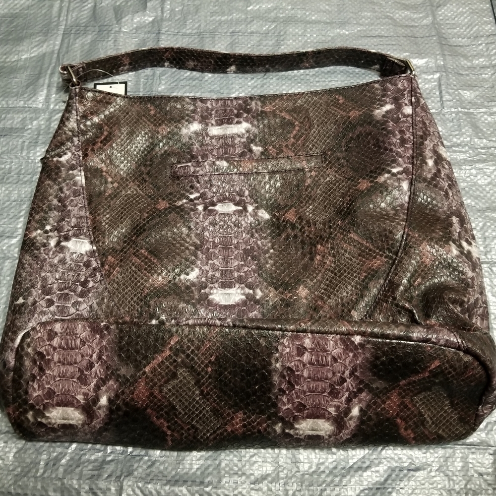 👙💫Nine West mixed print large shoulder bag with side zippers - Picture 6 of 8